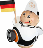 Deutscher Fussballfan Kugelräuchermann